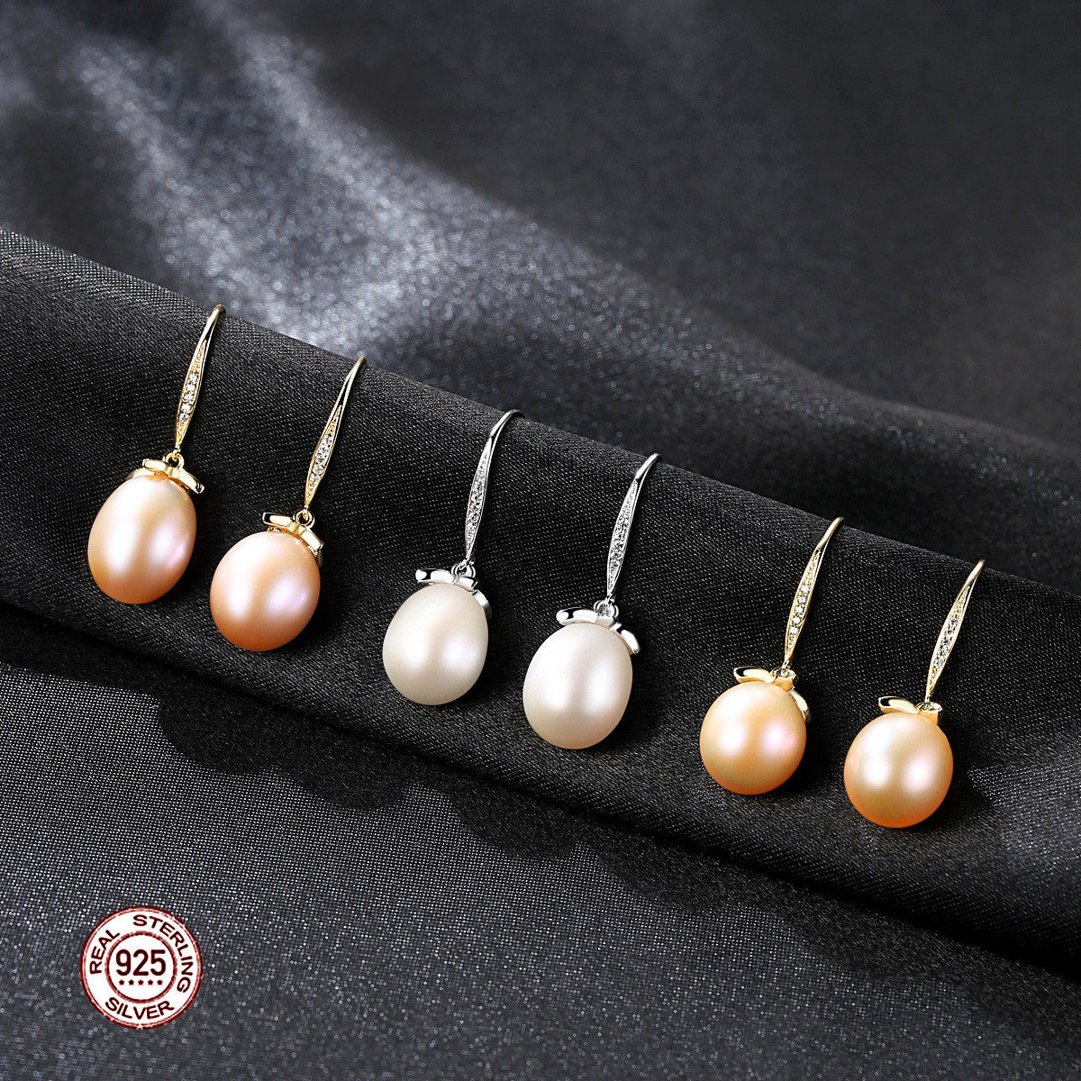 Boucles Perles Élégance – Argent Plaqué Or