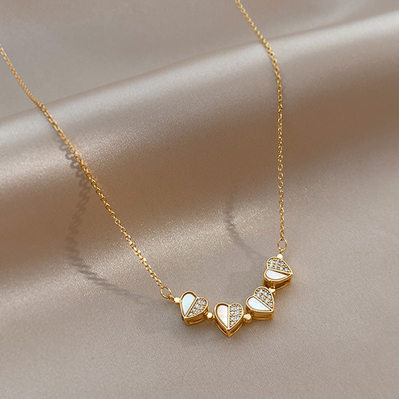 Chance Éternelle - Collier Trèfle et Cœur pour Femme