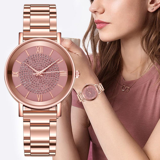Oman Grisophila – Montre Femme Quartz Élégance Acier Inoxydable