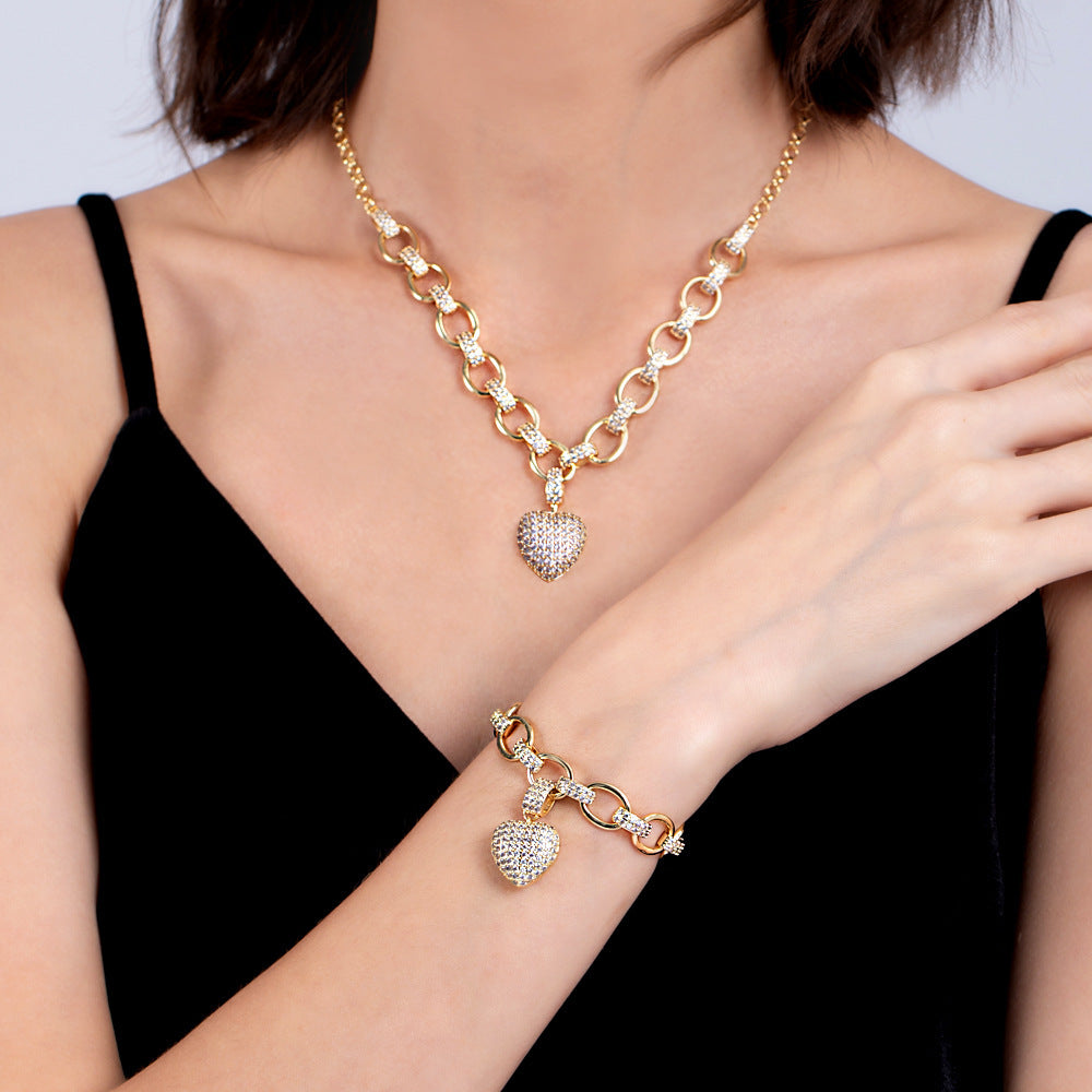 Set de Bijoux Luxe – Ensemble en Zircon Cubique