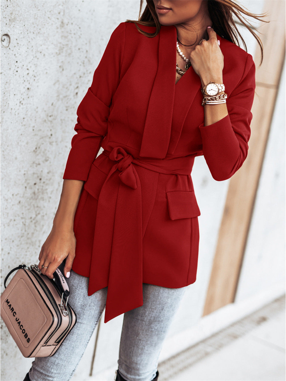 Chic & Élégant : Blazer en Dentelle à Manches Longues