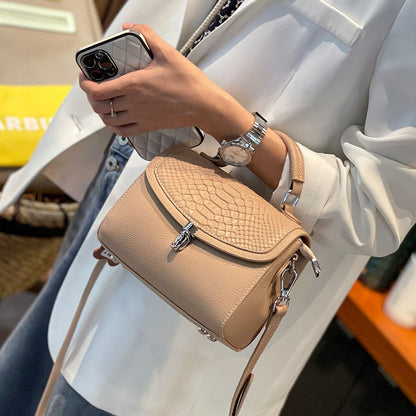 Élégance Texturée - Sac à Main Femme en Cuir Véritable